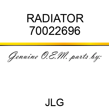 RADIATOR 70022696