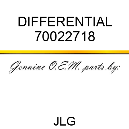 DIFFERENTIAL 70022718