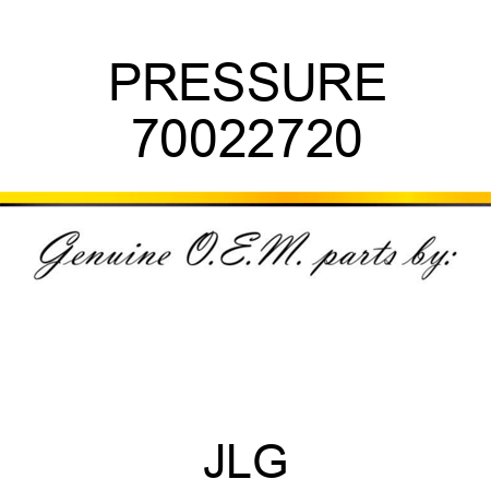 PRESSURE 70022720