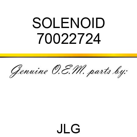 SOLENOID 70022724