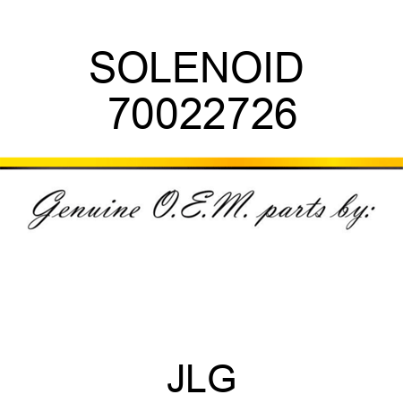 SOLENOID  70022726