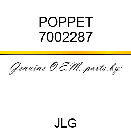 POPPET 7002287
