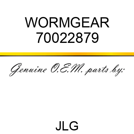 WORMGEAR 70022879