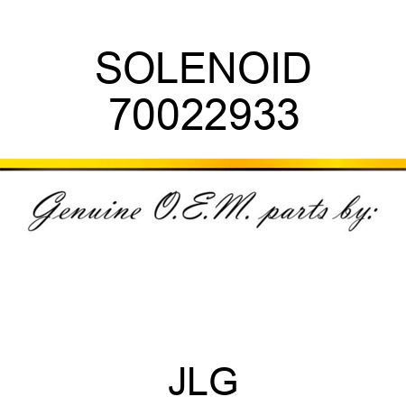 SOLENOID 70022933