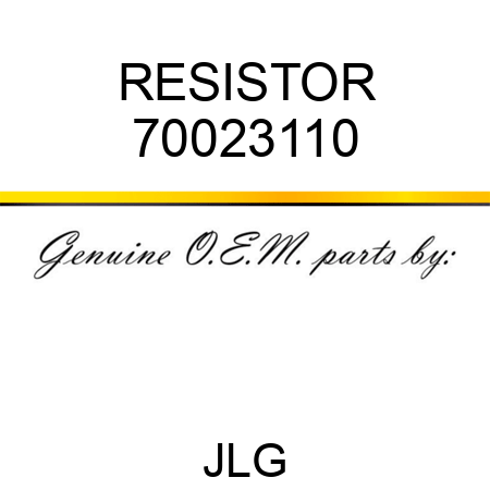 RESISTOR 70023110