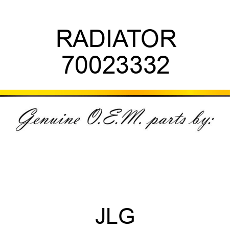 RADIATOR 70023332