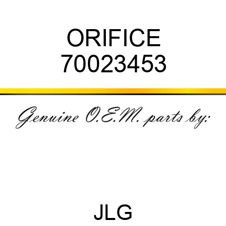 ORIFICE 70023453