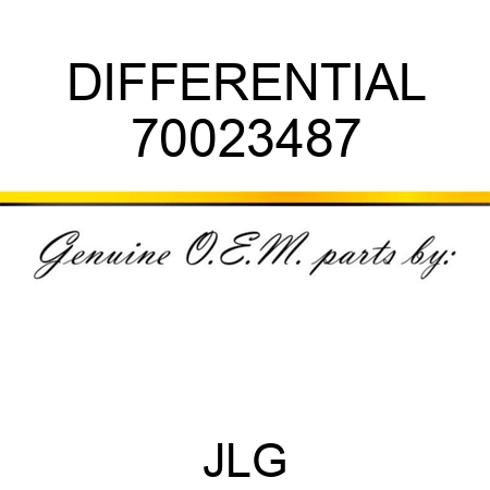 DIFFERENTIAL 70023487