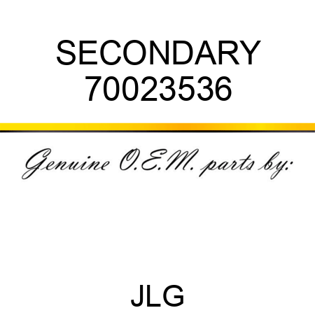 SECONDARY 70023536