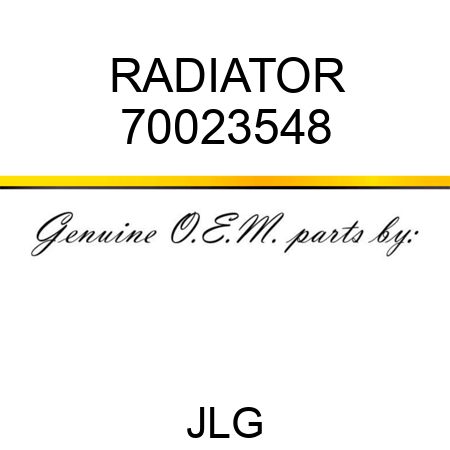 RADIATOR 70023548