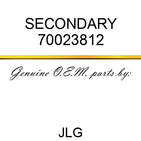 SECONDARY 70023812