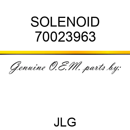 SOLENOID 70023963