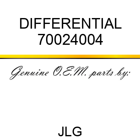 DIFFERENTIAL 70024004