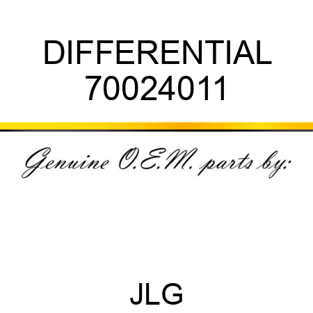 DIFFERENTIAL 70024011
