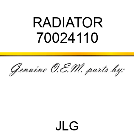 RADIATOR 70024110