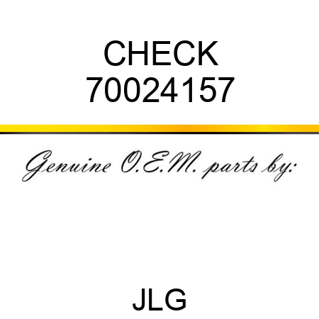 CHECK 70024157