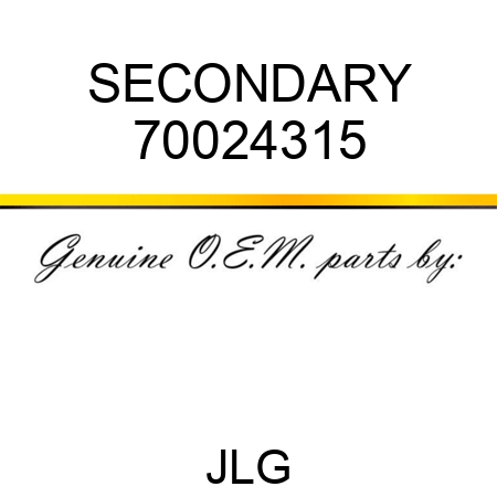 SECONDARY 70024315