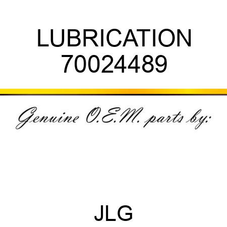 LUBRICATION 70024489