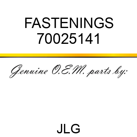 FASTENINGS 70025141