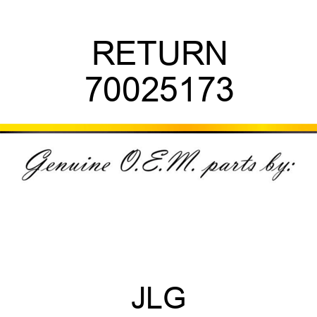 RETURN 70025173