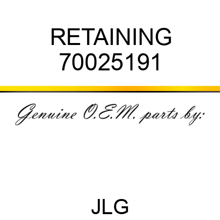 RETAINING 70025191