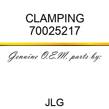 CLAMPING 70025217