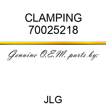CLAMPING 70025218