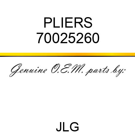 PLIERS 70025260