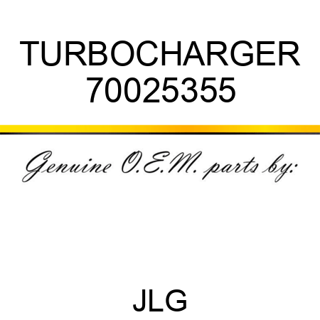 TURBOCHARGER 70025355