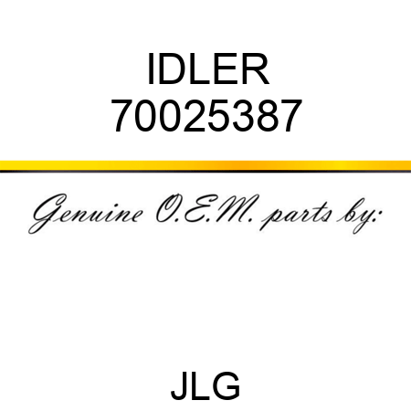 IDLER 70025387