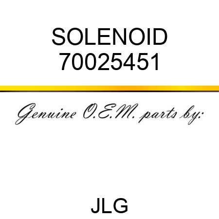 SOLENOID 70025451
