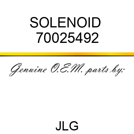 SOLENOID  70025492