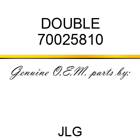 DOUBLE 70025810