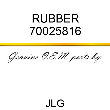 RUBBER 70025816