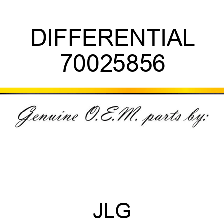DIFFERENTIAL 70025856