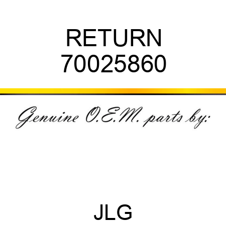 RETURN 70025860