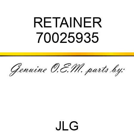 RETAINER 70025935