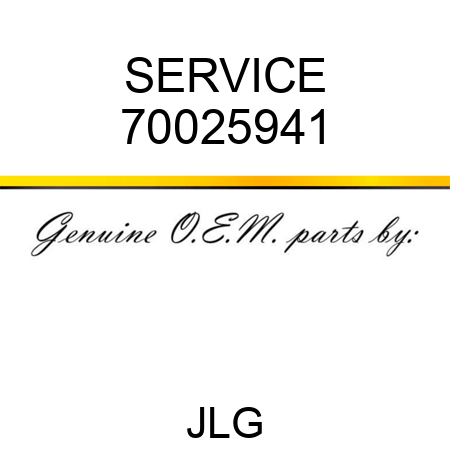 SERVICE 70025941