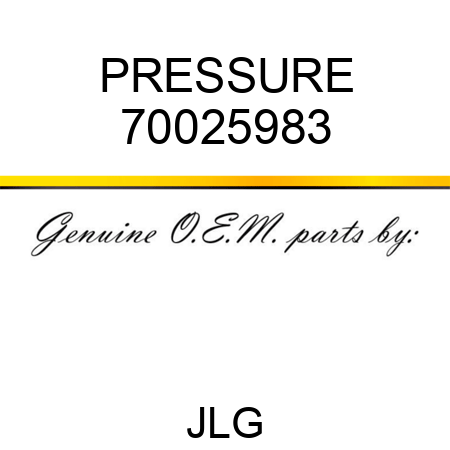 PRESSURE 70025983