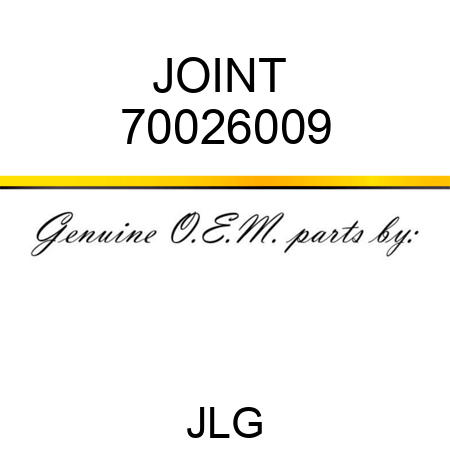 JOINT  70026009