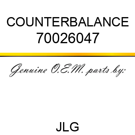 COUNTERBALANCE 70026047