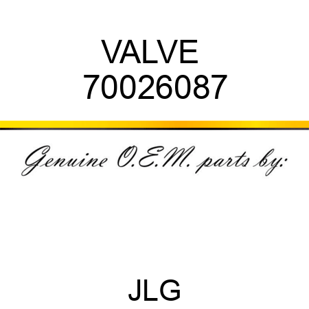 VALVE  70026087