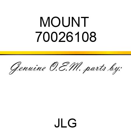 MOUNT  70026108