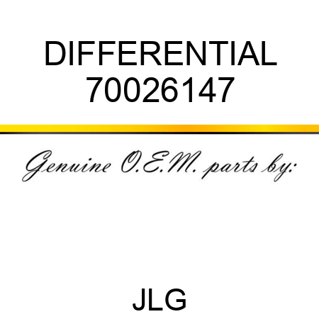 DIFFERENTIAL 70026147
