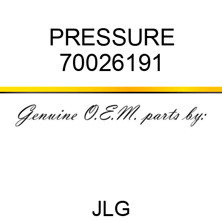 PRESSURE 70026191