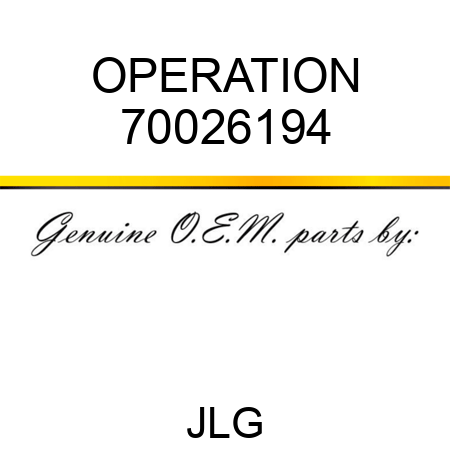 OPERATION 70026194