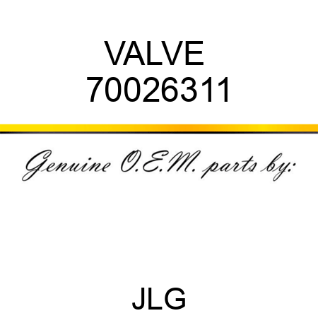 VALVE  70026311