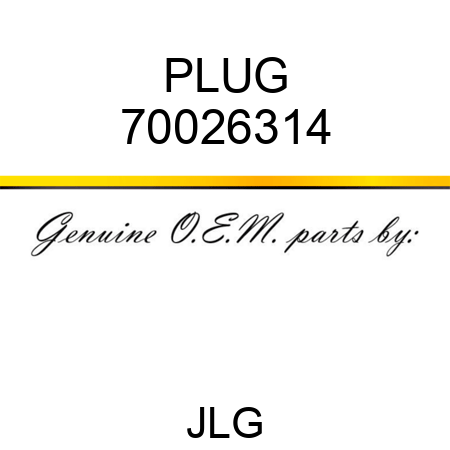 PLUG 70026314