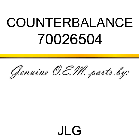 COUNTERBALANCE 70026504