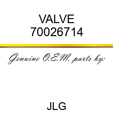 VALVE 70026714